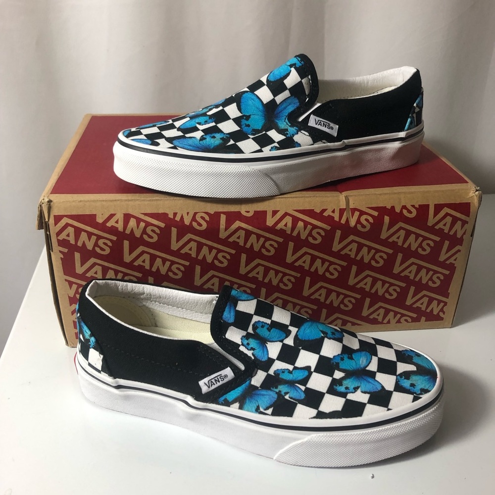 Butterfly Checkerboard Classic Slip-On